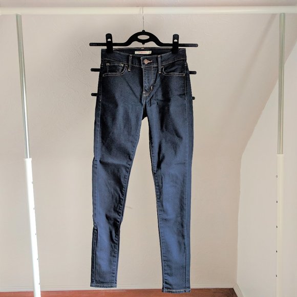 LEVI'S 710 Super Skinny Mid-rise Jeans 25 - Picture 2 of 8